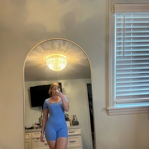 OQQ Scoop Neck Short Sleeve Romper
